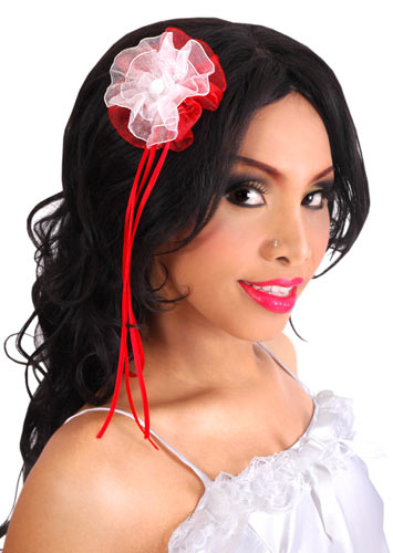 lace hair flower with clip 9